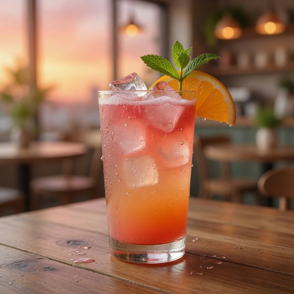 Pink Sunset — Life Kitchen & Bar Pamekasan (ilustratif, bukan foto hidangan asli)