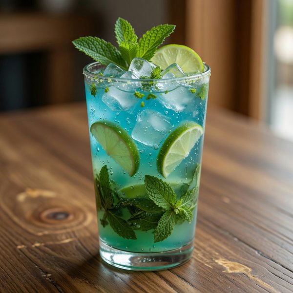 Ocean Breeze Mojito — Life Kitchen & Bar Pamekasan (ilustratif, bukan foto hidangan asli)