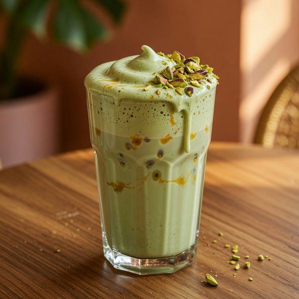 Tropical Cream Pistachio Latte — Life Kitchen & Bar Pamekasan (ilustratif, bukan foto hidangan asli)